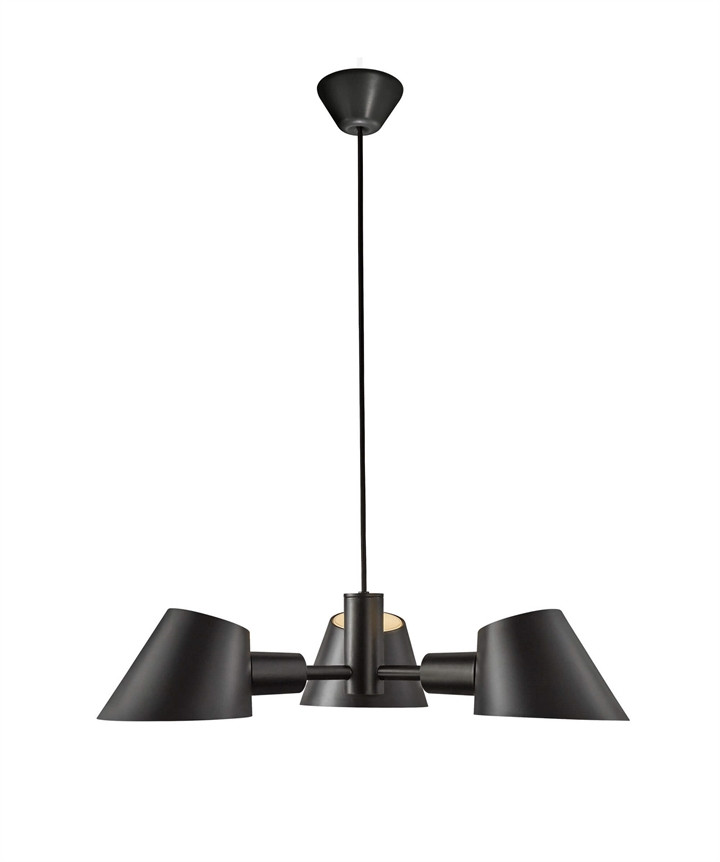Stay 3-Spot hanglamp, zwart