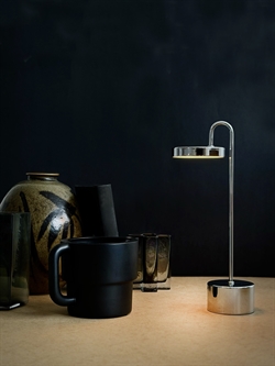 MooveLIGHT batterijlamp / tafellamp, chroom