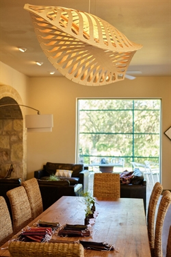 Navicula medium hanglamp, bamboe