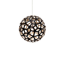 Coral 400 hanglamp, bamboe/zwart