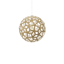 Coral 400 hanglamp, bamboe/wit
