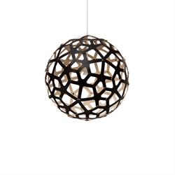 Coral 600 hanglamp, bamboe/zwart