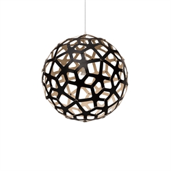 Coral 800 hanglamp, bamboe/zwart
