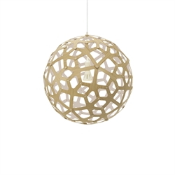 Coral 800 hanglamp, bamboe/wit