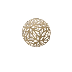 Floral 400 hanglamp, bamboe/wit