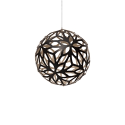 Floral 600 hanglamp, bamboe/zwart