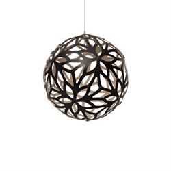 Floral 800 hanglamp, bamboe/zwart