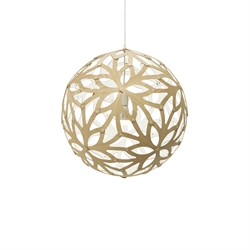 Floral 800 hanglamp, bamboe/wit