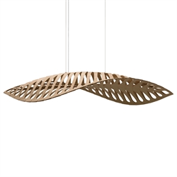 Navicula large hanglamp, bamboe