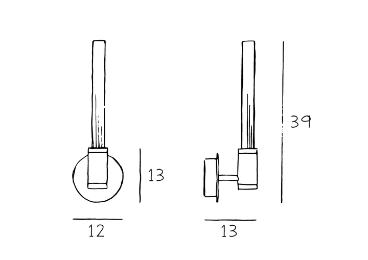Liberty Single wandlamp, zwart