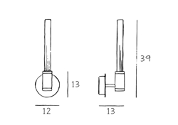 Liberty Single wandlamp, zwart
