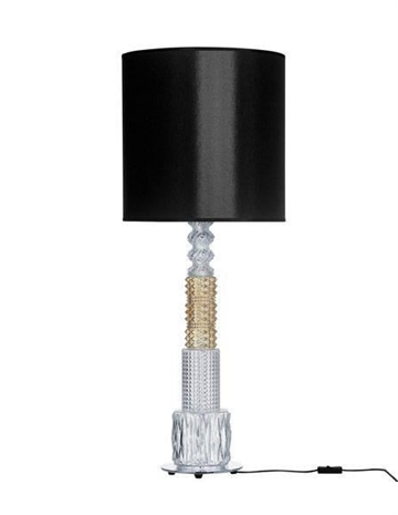 Vintage tafellamp met zwarte kap