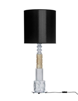 Vintage tafellamp met zwarte kap