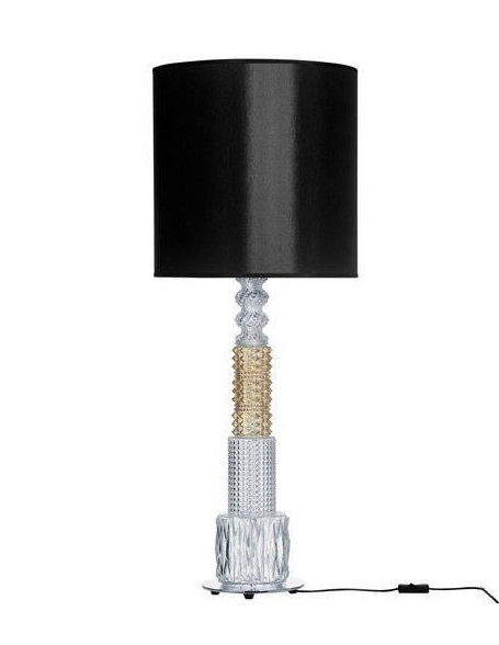 Vintage tafellamp met zwarte kap