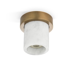 Miss Marble spot, carrara/gebruneerd messing