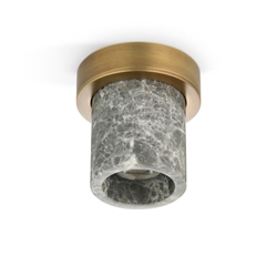 Miss Marble spot, grey/gebruneerd messing