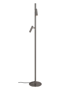 Makoto vloerlamp, satijn chroom