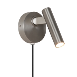 Makoto wandlamp, satijn chroom