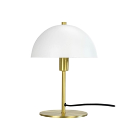 Malmø tafellamp, mat wit/messing
