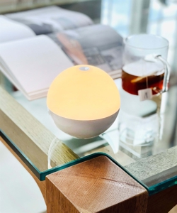 Alba Light Ball batterijlamp / tafellamp, shiny wit (2 stuks)