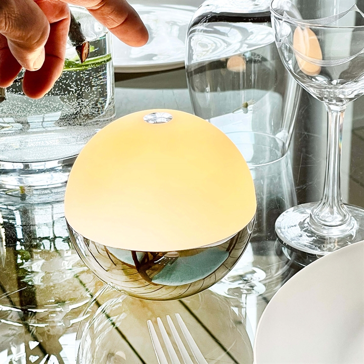 Alba Light Ball batterijlamp / tafellamp, chroom (1 st.)