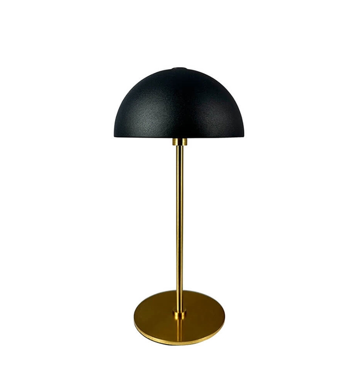 Along LED tafellamp / batterijlamp, zwart/messing