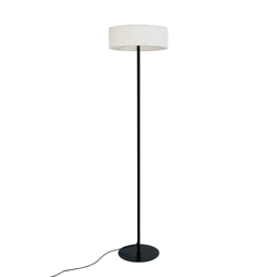 Calix vloerlamp met stoffen kap, natuur/zwart