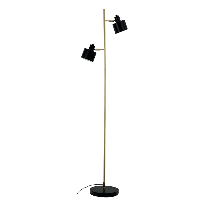 Ocean vloerlamp, zwart/messing