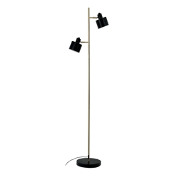 Ocean vloerlamp, zwart/messing
