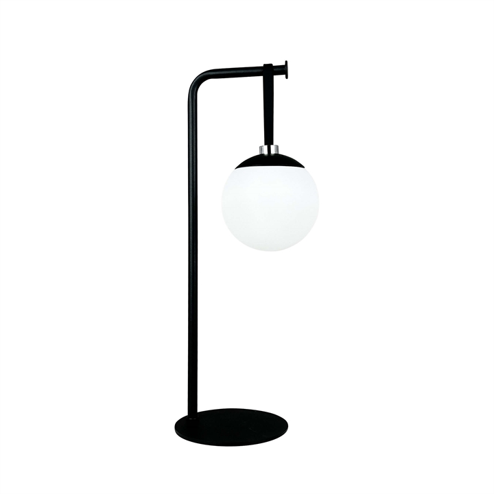Odin Outdoor lichtbol / batterijlamp met riem en tafelstandaard, zwart/wit