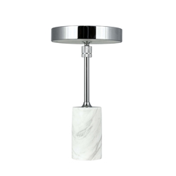 Starlight LED batterij- / tafellamp, wit marmer/chroom