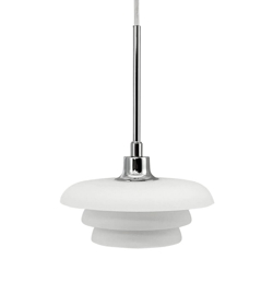 Ava hanglamp D20, opaal/chroom