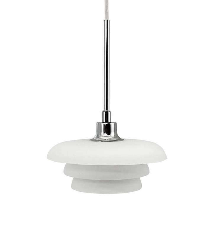 Ava hanglamp D20, opaal/chroom