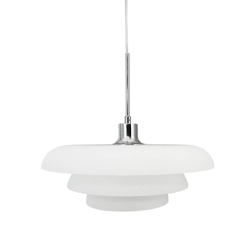 Ava hanglamp D40, opaal/chroom