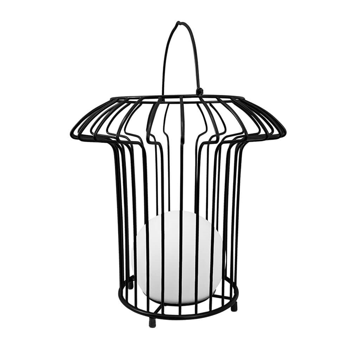 Basket buiten batterijlamp, zwart