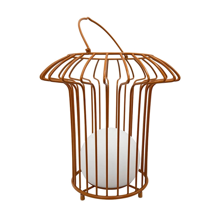 Basket buiten batterijlamp, terracotta