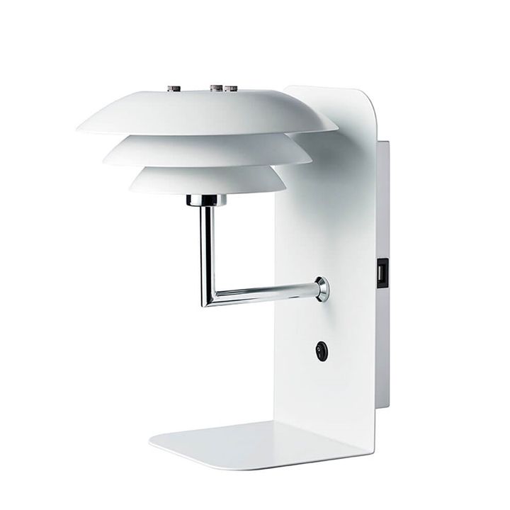 DL20 wandlamp m/USB, wit