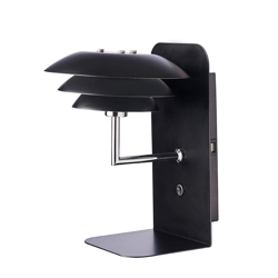 DL20 wandlamp m/USB, zwart