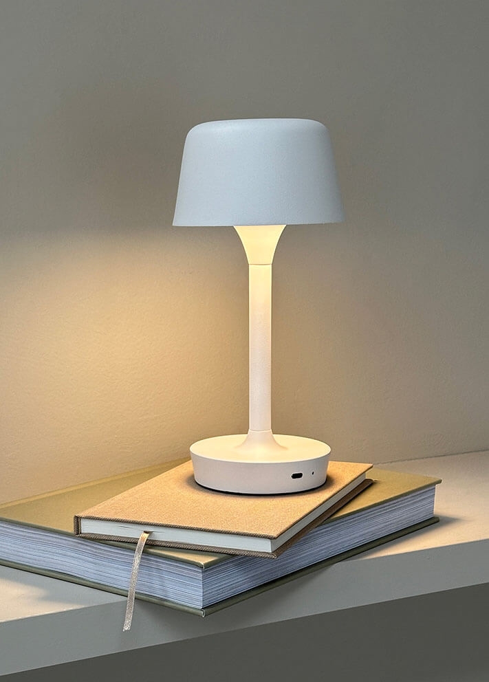 Flow LED tafellamp/batterijlamp, wit