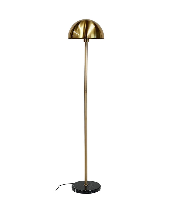 Menton vloerlamp, messing/zwart