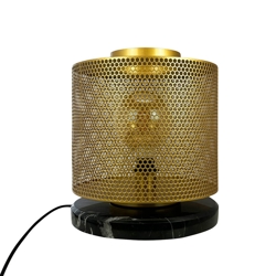 Nantes tafellamp, messing/zwart