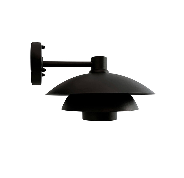 Morph D30 buiten wandlamp, zwart