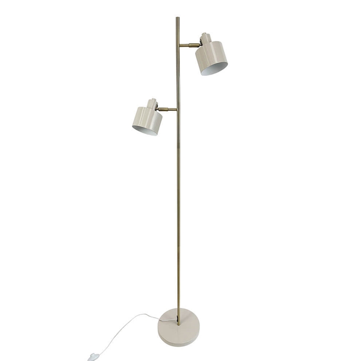 Ocean vloerlamp, beige/messing