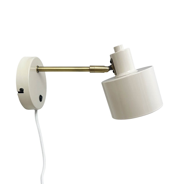 Ocean wandlamp, beige/messing
