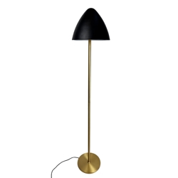 Oulu vloerlamp, zwart/messing