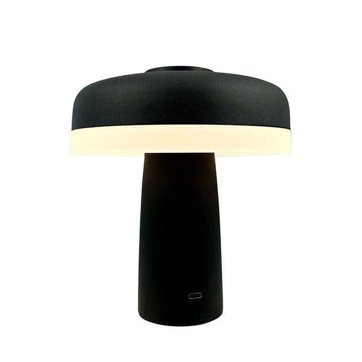 Porter LED tafellamp / batterijlamp, mat zwart