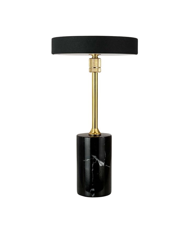 Starlight LED batterij- / tafellamp, zwart marmer / messing