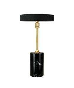 Starlight LED batterij- / tafellamp, zwart marmer / messing