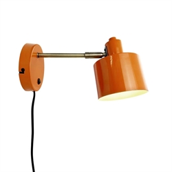 Ocean wandlamp, orange/messing