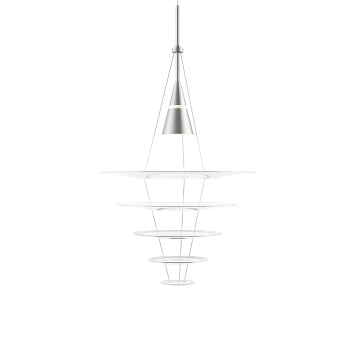 Enigma 545 hanglamp, geborsteld alu